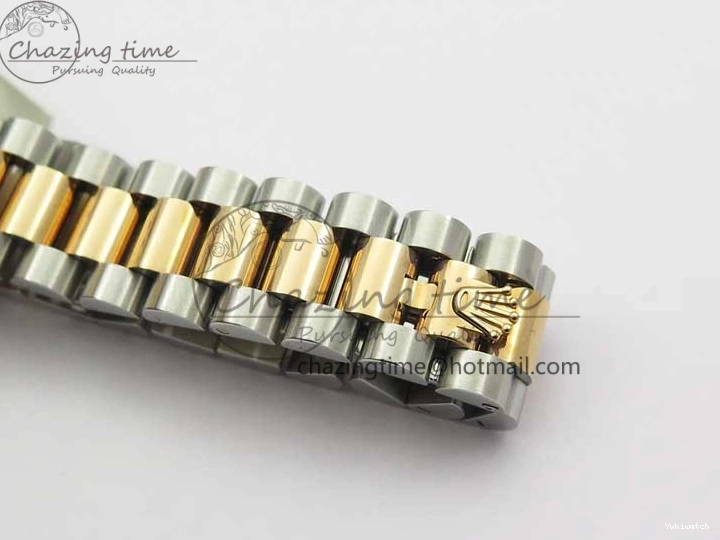 RG SS President Stick Markers NH05A Best GSF 178274 SEIKO 31mm Datejust Edition on Bracelet Dial SS RG Silver 1123